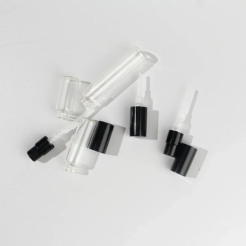 10pcs 2ml 3ml 5ml Bayonet Spray Bottle Portable Empty Clear Perfume Bottle Glass Sample Mini Travel Cosmetic Container