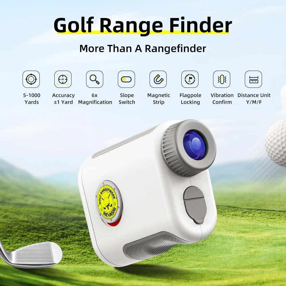 Laser Rangefinder for Golf Range Finder Long Distance Meter Monocular Telescope with Flag-Lock Pin Outdoor Sport