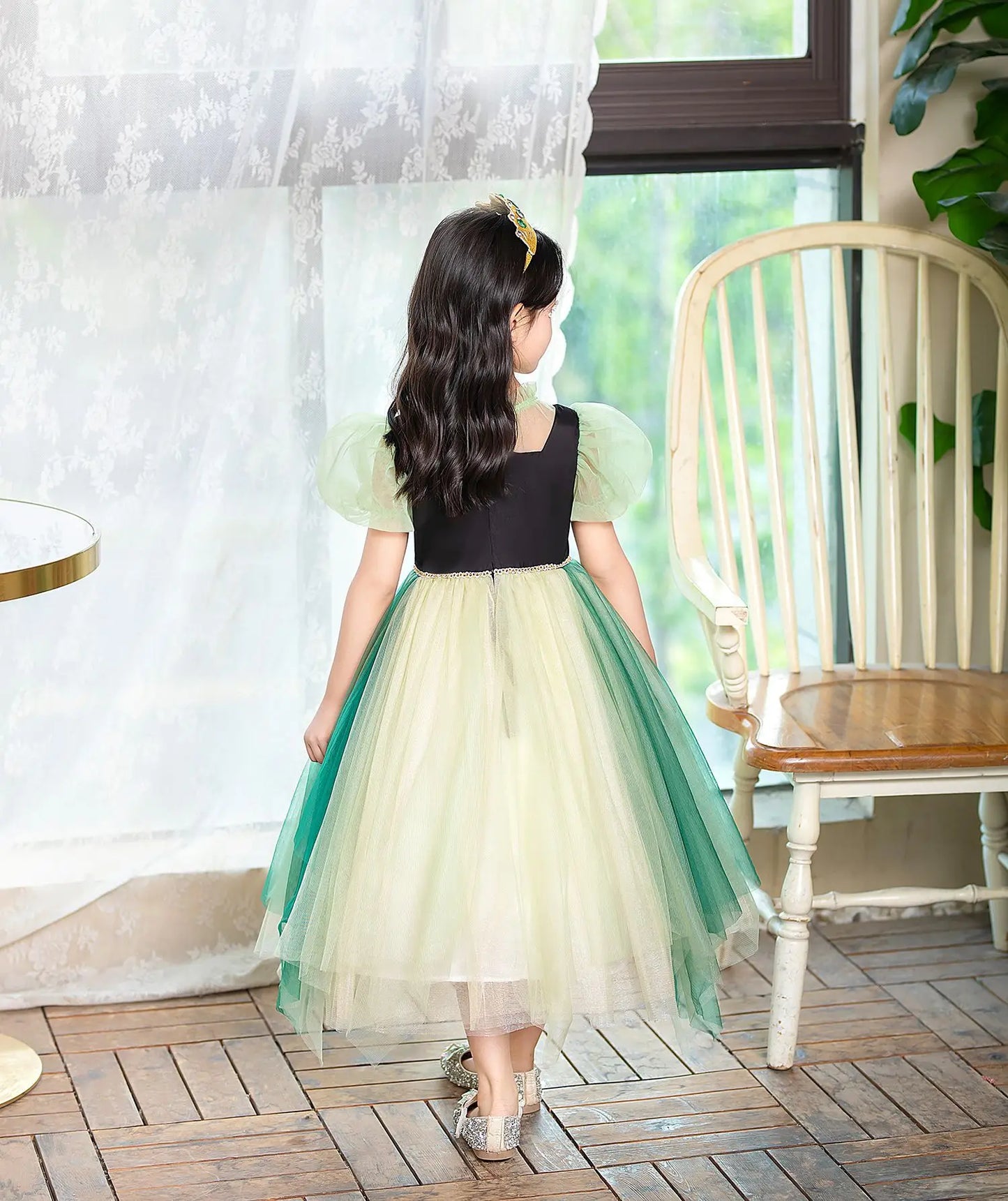 Summer New High-Quality Princess Dress - Girls Asymmetrical Tulle Skirt for Birthday & Children‘s Day