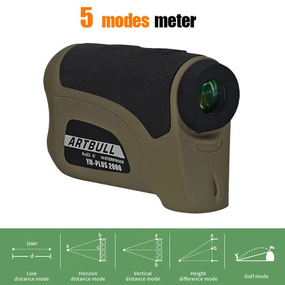 Laser Golf Rangefinder Hunting Telescope with Slope Adjusted Flag-Lock Distance Meter 800-2000m Rangefinder Monoculars