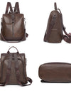 Backpacks PU Leather Travel Back Pack Ladies Large Capacity Shoulder Handbags