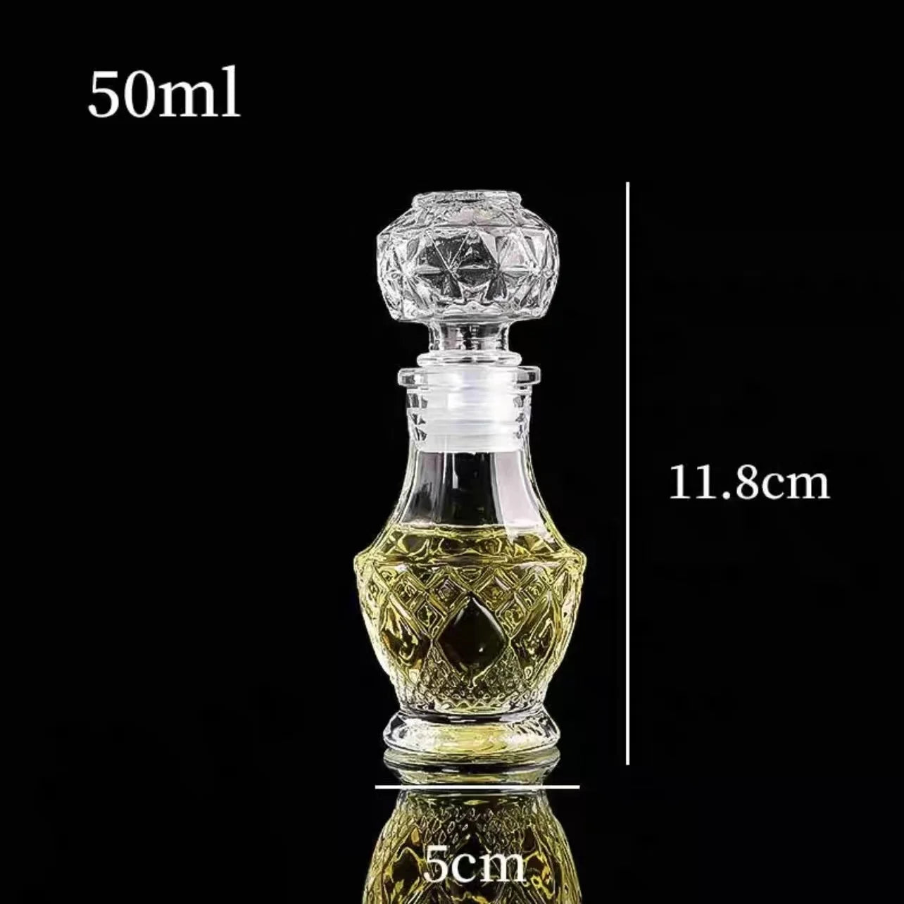 50ml 100ml 6pcs 12pcs Whisky Glass Liquor Bottle French Carved For Alcohol Wedding Gifts Wine Mini Container Storage Favour Set