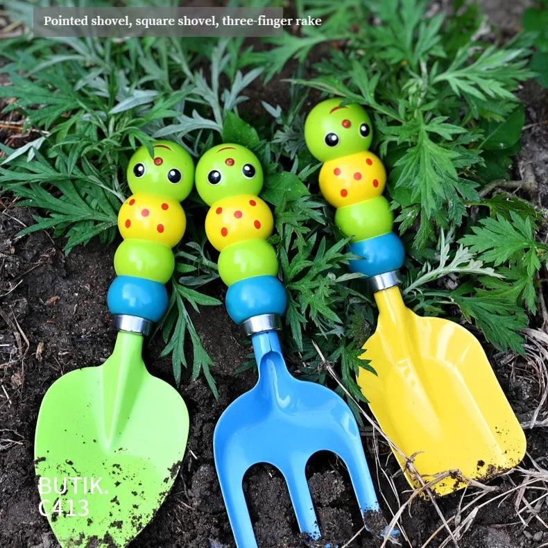 Iron gardening tools, Household Flower Planting Small Iron Shovel Rake Shovel Garden Potted Mini Shovel Garden Tools