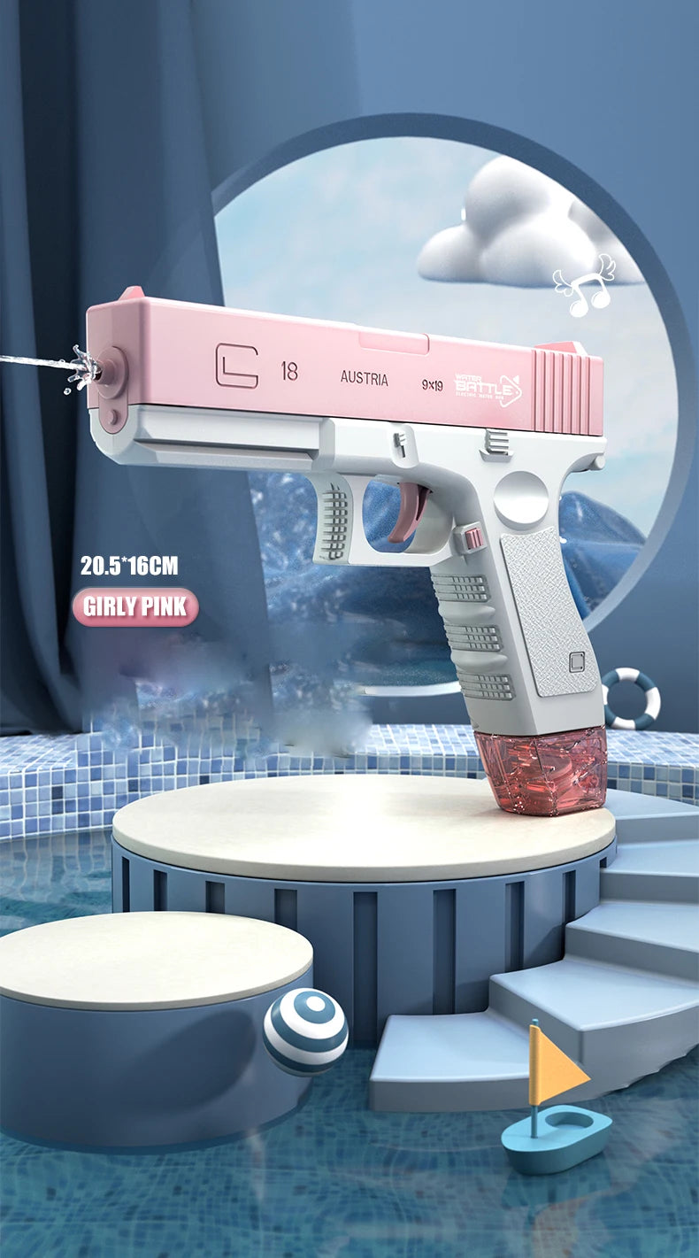 Electric M416 Water Gun with Full Automatic Shooting – Rechargeable Summer Outdoor Water Blaster