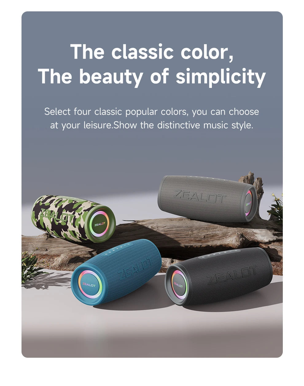 Bluetooth Speaker 40W Output Power Bluetooth Speaker with Excellent Bass Performace IPX6 Waterproof Camping Outdoor