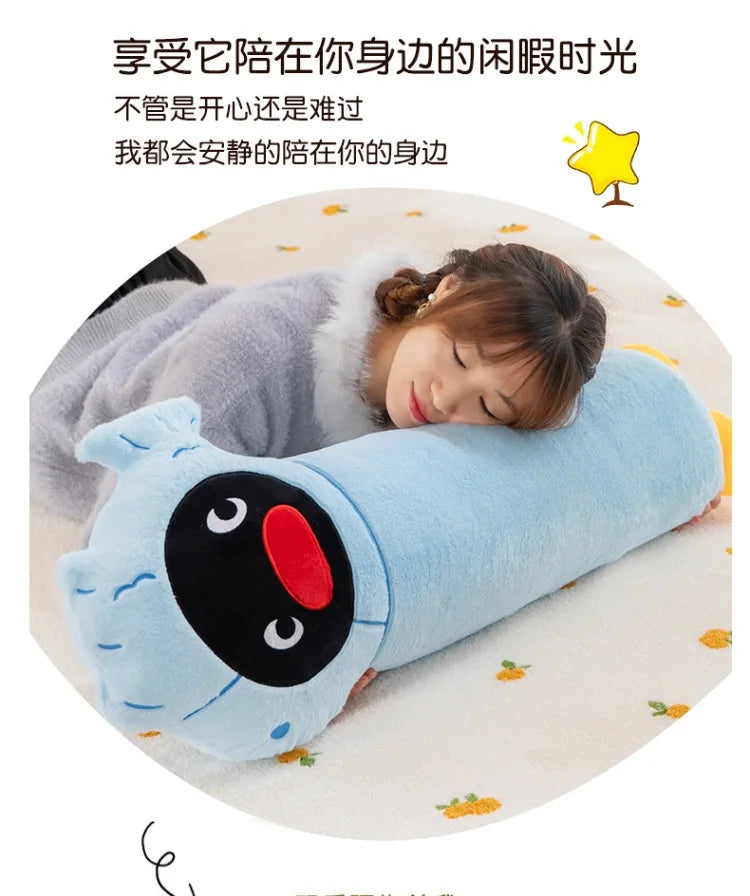 Kawaii Stuffed Doll Arctic Penguin Long Pillow for Girls Sleep Hugging Cuddling Leg Clamping Bed Cushion Anime Kids Birthday
