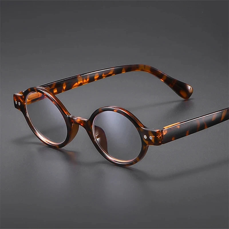 Slim Oval Reading Glasses with Blue Light Blocking Lenses for Men and Women