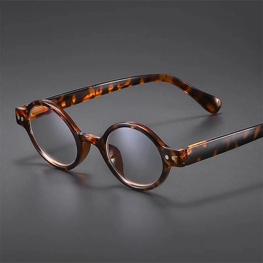 Slim Oval Reading Glasses with Blue Light Blocking Lenses for Men and Women