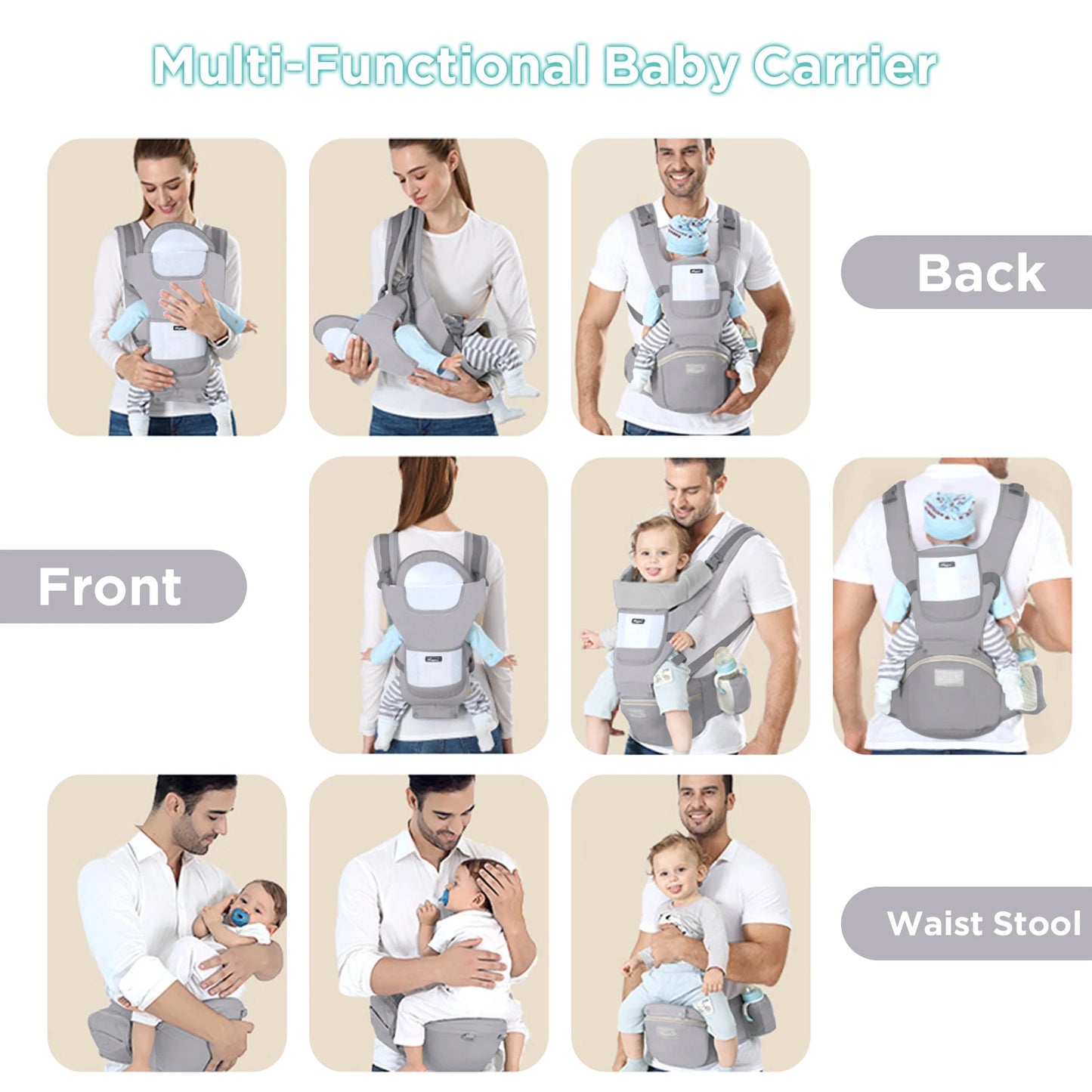 Carrier Ergonomic  Multifunctional Waist Stool  To  Multi-use Before and After Kangaroo Bag Accessories