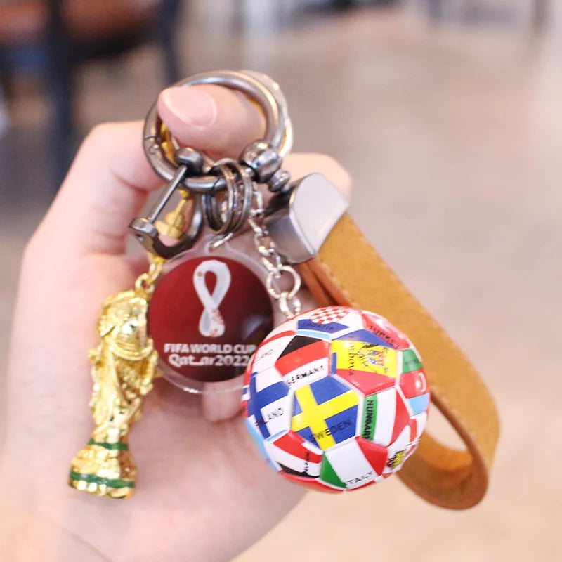 2026 Football Trophy Car Keychain Soccer Fan Bag Charm Souvenir