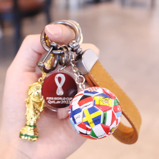2026 Football Trophy Car Keychain Soccer Fan Bag Charm Souvenir
