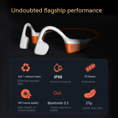 XIAOMI A20 Bone Conduction Neckband Wireless Earphones Bluetooth Headphones Sports Over Ear Headset With Mic Stereo Earbud