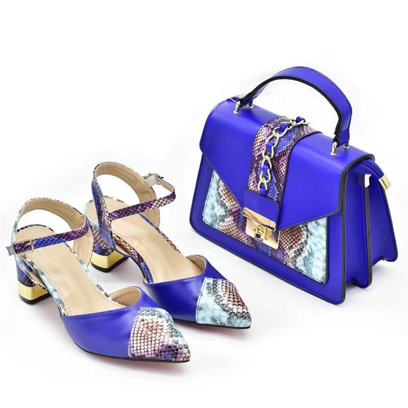Italian Shoe and Bag Set for Party In Women Luxury Shoes Women Designers Nigerian Women Party Pumps High Heels Ladies