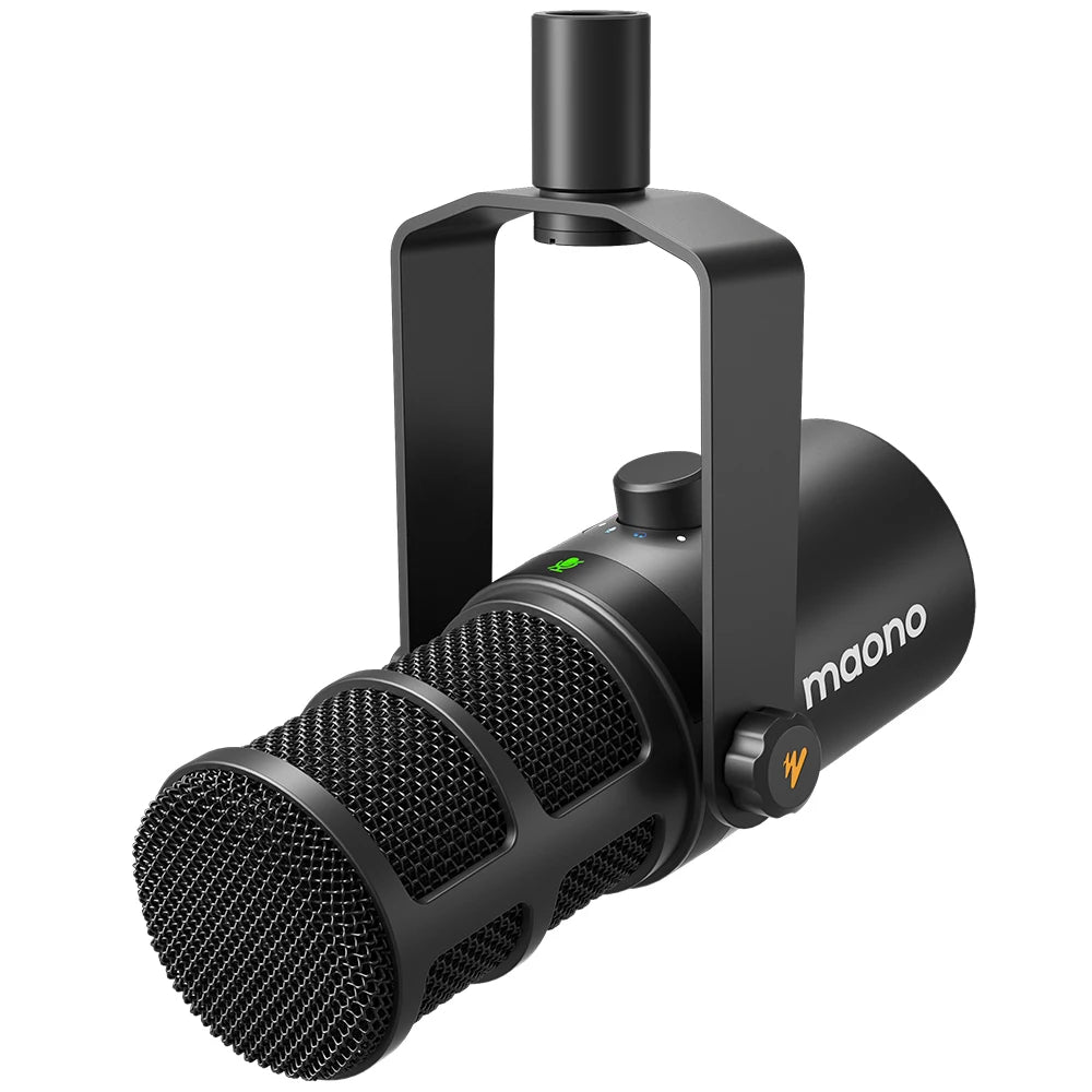 USB/XLR Dynamic Microphone All Metal With One-Touch Mute Headphone Jack And Volume Control For Podcasting Streaming PD400X