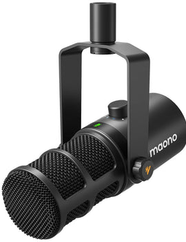USB/XLR Dynamic Microphone All Metal With One-Touch Mute Headphone Jack And Volume Control For Podcasting Streaming PD400X