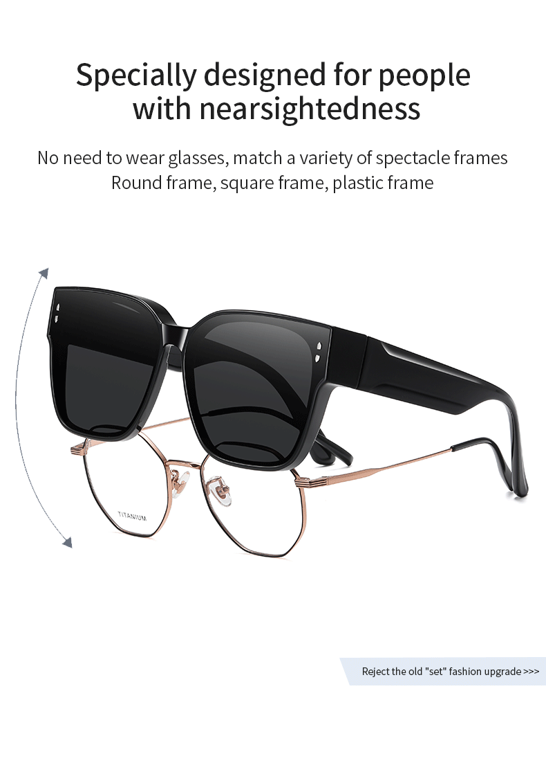 Fit Over Polarized Sunglasses UV400 Anti-Glare Driving Eyewear for Prescription Glasses Men Women