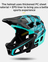 Full Face Mountain Bike Helmet Adult Racing Downhill MTB Helmet for Men/Women Adult Mountain Bike Helmet with Visor Over 31 Vent
