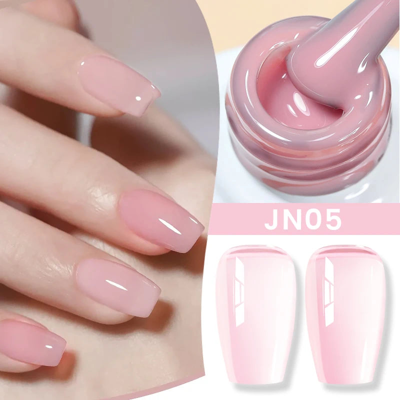 10ml Jelly Nude Gel Nail Polish Autumn Amber Semi Transparent Manicure Soak off UV LED Nails Gel Varnish