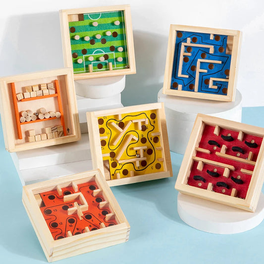 Wooden Balance Rolling Ball Maze Board Puzzle Game