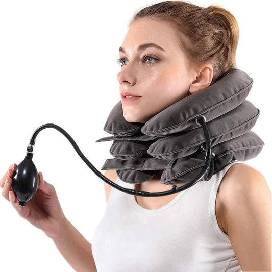 1Pcs Neck Stretcher Inflatable Cervical Neck Traction Brace Breathable Comfortable Protection Prevent Cervical Forward Leaning