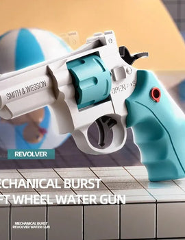1PCS Summer Water Gun Toy Mechanical Continuous Revolver Water Gun Toys