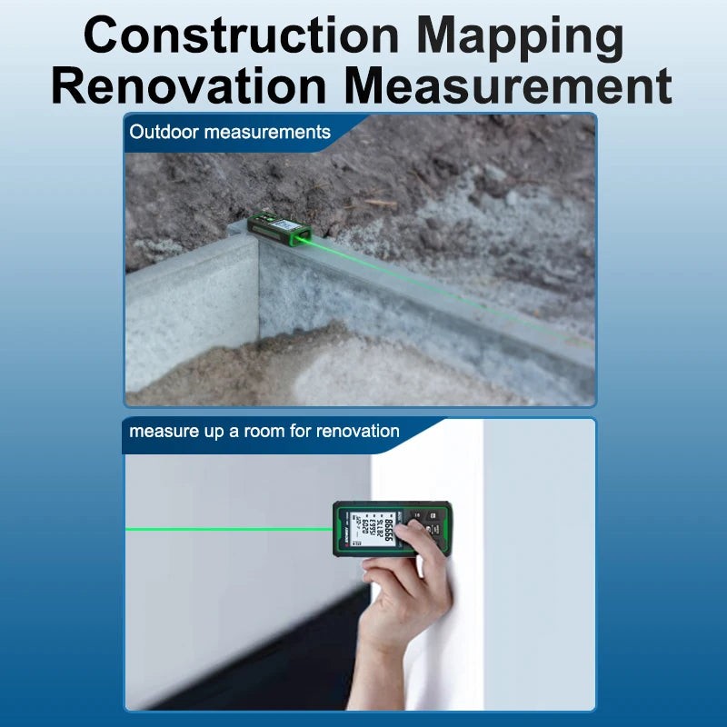 Green Laser Rangefinder 120m 150m Distance Meter Tape Rangefinder Measurement Digital Tape Tool