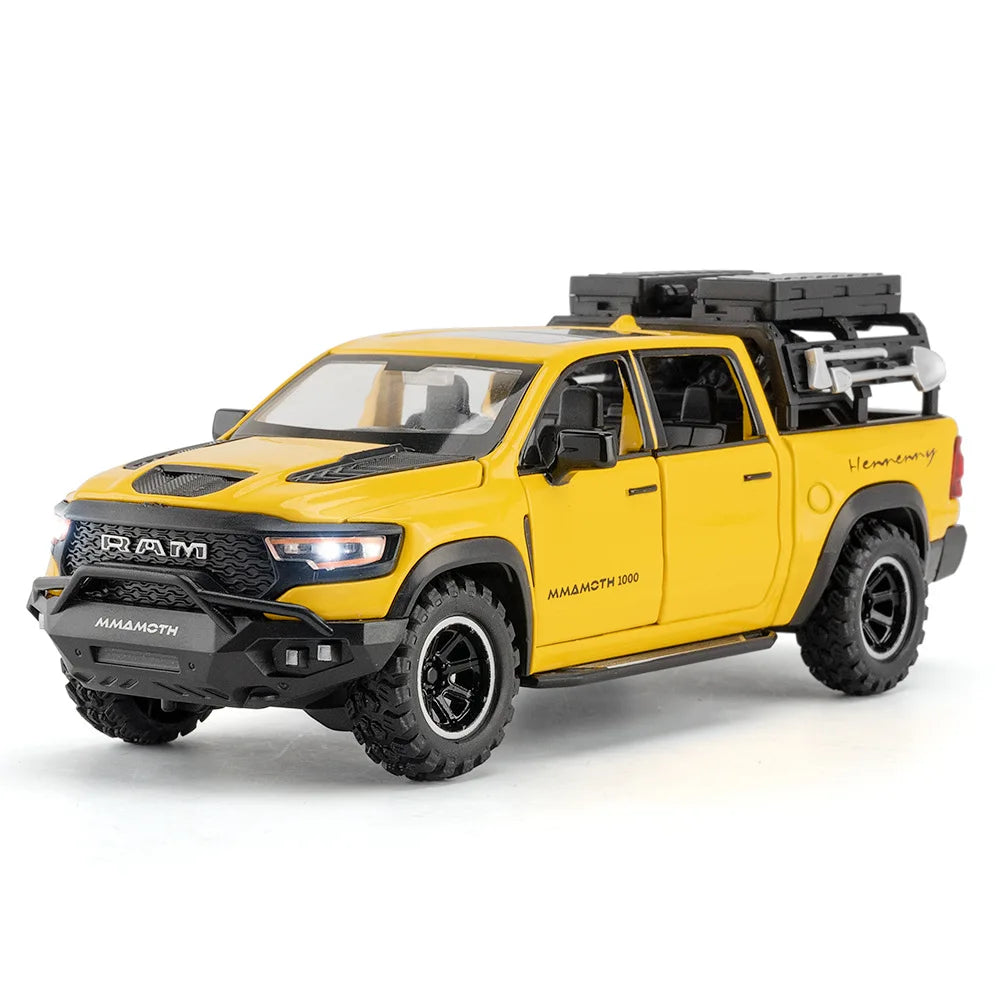1:32 Dodge RAM 1000 TRX Mammoth Metal Diecast Alloy Car Model Car Central Control Decoration Ornaments Gift With Boyfriend Goods