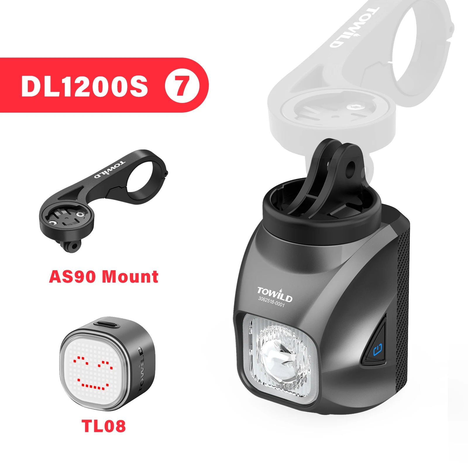 DL1200S Bicycle Light With Anti-Glare Cut-Off Line Beam 1500LM Rechargeable Led Bike Front Lights Mtb Cycling Headlights