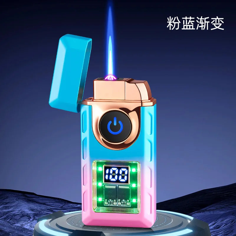 Gas Electronic Dual-Use Lighter, Intelligent Digital Display Machine Core, High-Grade Metal Lighter, Cigarette Accessories, New