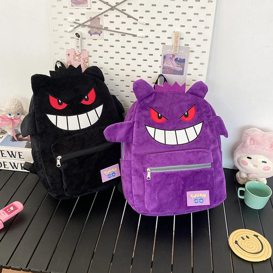 Gengar Plush Backpack Large Capacity Soft Shoulder Bag