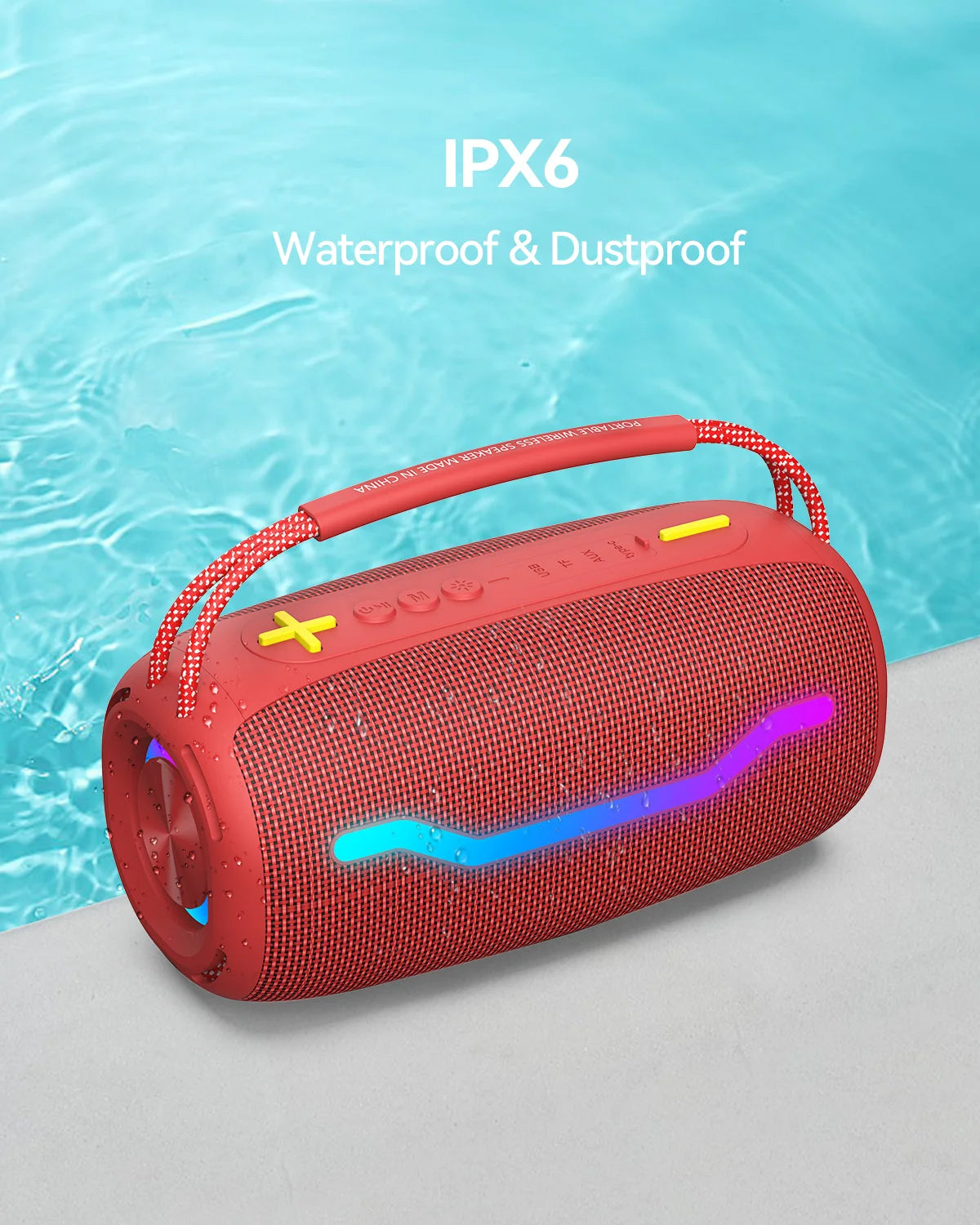 Puremic Portable Bluetooth Speaker with HD Sound, IPX6 Waterproof, Up to 18H Playtime, Karaoke Machine for Home/Party/Outdoor