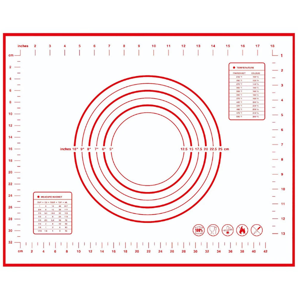 Oversize 60cm Silicone Kneading Pad Rolling Non-Stick Pastry Tools Crepes Pizza Dough Non-Stick Silicone Mat For Kitchen Cooking