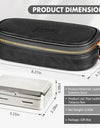 Tesonway-PU Leather Pipe Pouch, Pipe Case, Bag for 2 Pipes and Pipe Cleaners Screens Tamper, Smoking Pipe Accessories