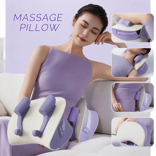 Neck Cervical Massage Pillow Rechargeable 6D Ergonomic Neck and Shoulder Massager Knead Waist Leg Trapezius Massage