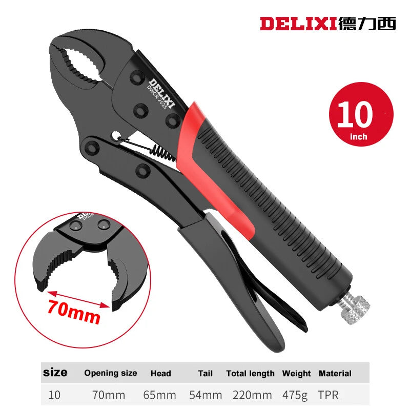 Multifunctional Pliers Adjustable Plate Hand Clamp Locking Pliers Universal Manual Pressure Industrial-grade Round Nose Pliers