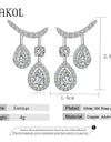Cubic Zirconia Double Drop Dangle Earrings