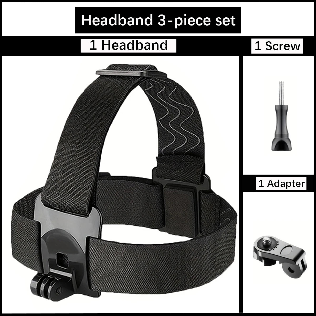 Adjustable Headband and Chest Mount Strap Holder for Mobile Phones and Action Cameras Compatible with GoPro DJI and More Hands Free Shooting Accessory