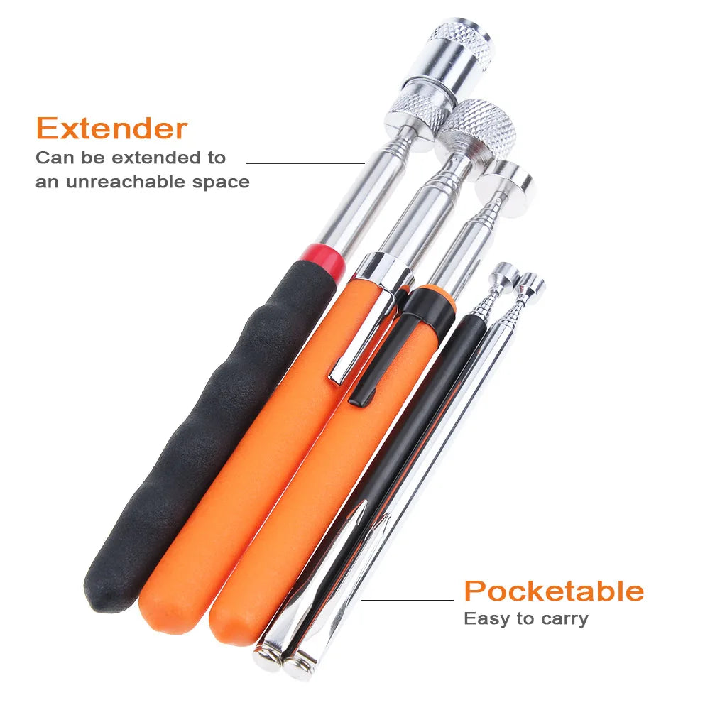 Telescopic Adjustable Magnetic Pick-Up Tools Portable Mini Pick-Up Tools Extendable Rod Stick for Picking Up Screws Nut Bolt