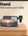 Wireless Charger Stand For iPhone 15 14 Samsung S23 S22 Ultra Fold Z Flip Galaxy Watch Active Buds Fast Charging Station Holder