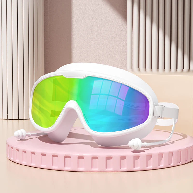 Swimming Goggles Big Frame Swimming Goggles Big Frame HD Wide View Anti-Fog UV Protection Swimming Goggles for No Leaking