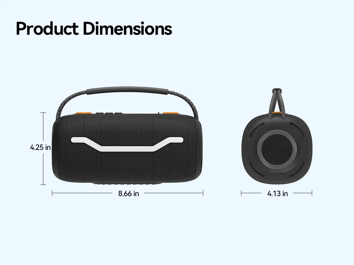 Puremic Portable Bluetooth Speaker with HD Sound, IPX6 Waterproof, Up to 18H Playtime, Karaoke Machine for Home/Party/Outdoor