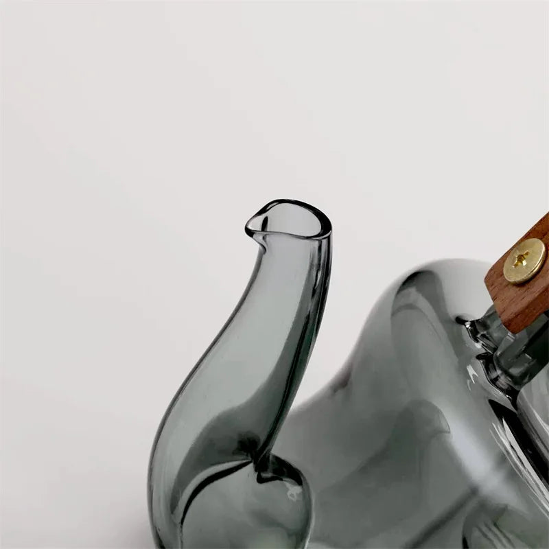 850ml Wooden Handle Glass Teapot with Infuser Household Heat-Resistant Brewing Tea Coffee Pot Kungfu Tea Set Teaware