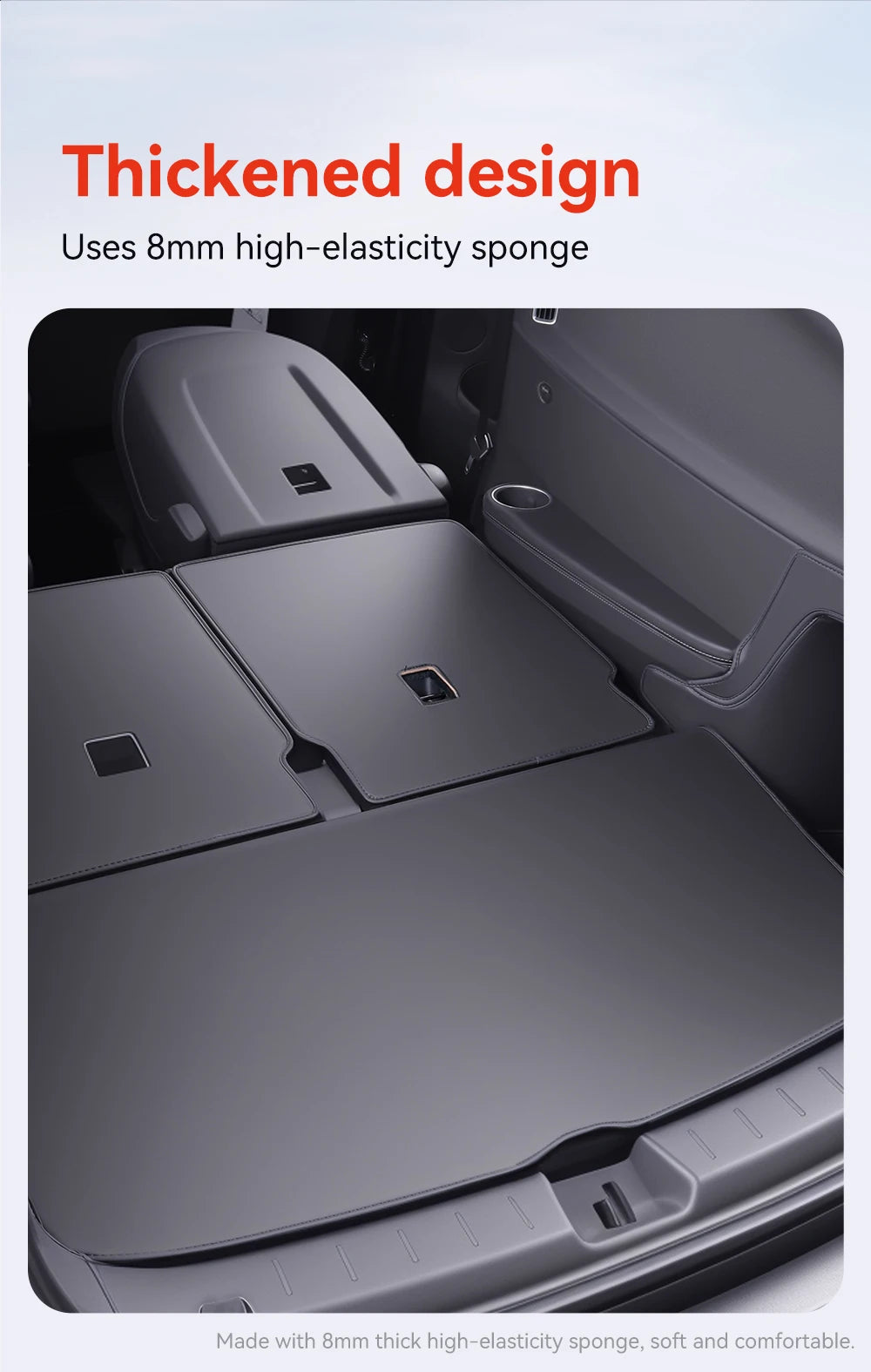 Full Coverage Nappa Leather Trunk Mat for Tesla Model YL Juniper 2026 6 Seat All Weather Cargo Liner