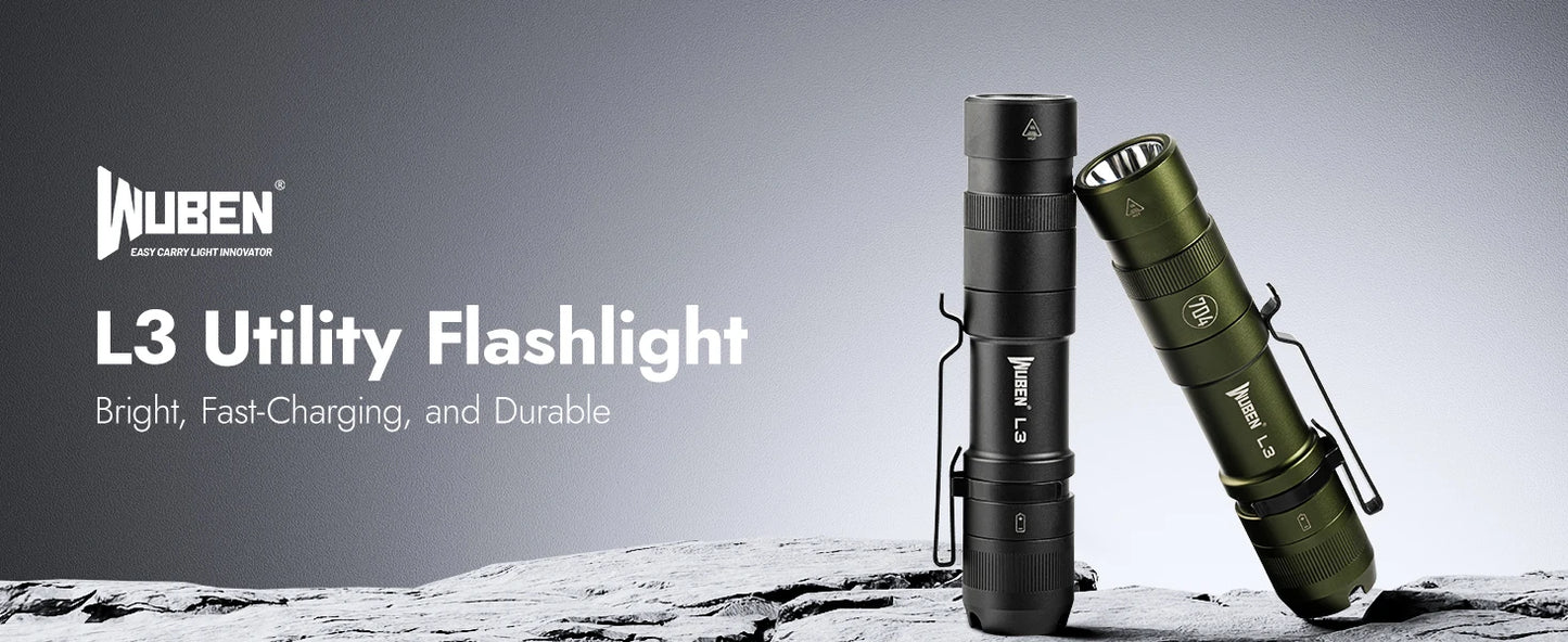 3000 Lumen Rechargeable Tactical LED Flashlight With Dual Way Charging