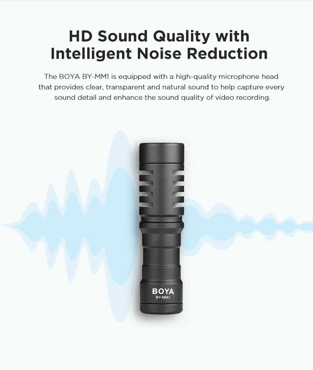 BY-MM1 On-camera Shotgun Microphone for iPhone Android Smartphone PC Laptop Canon Nikon DSLR Cameras Youtube Recording Vlog