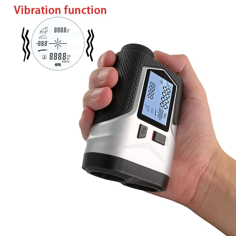 Golf Laser Rangefinder Hunting Rechargeable 1200m 650m Slope Adjusted Flag-Lock Vibration Laser Distance Meter