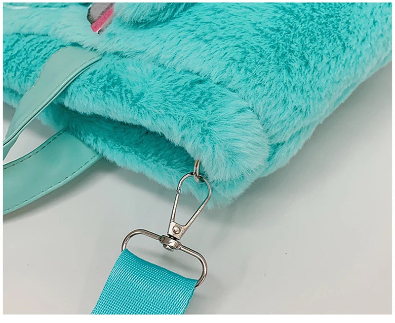 Kawaii Anime Character Plush Messenger Bag Soft Shoulder Bag