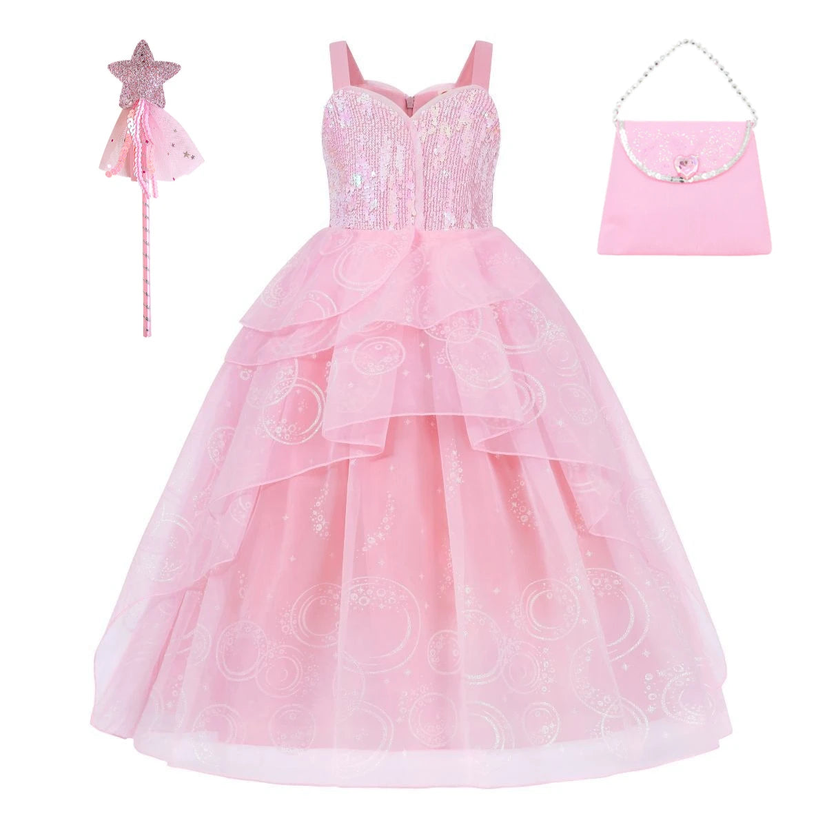 Unicorn Flower Applique Princess Ball Gown Dress