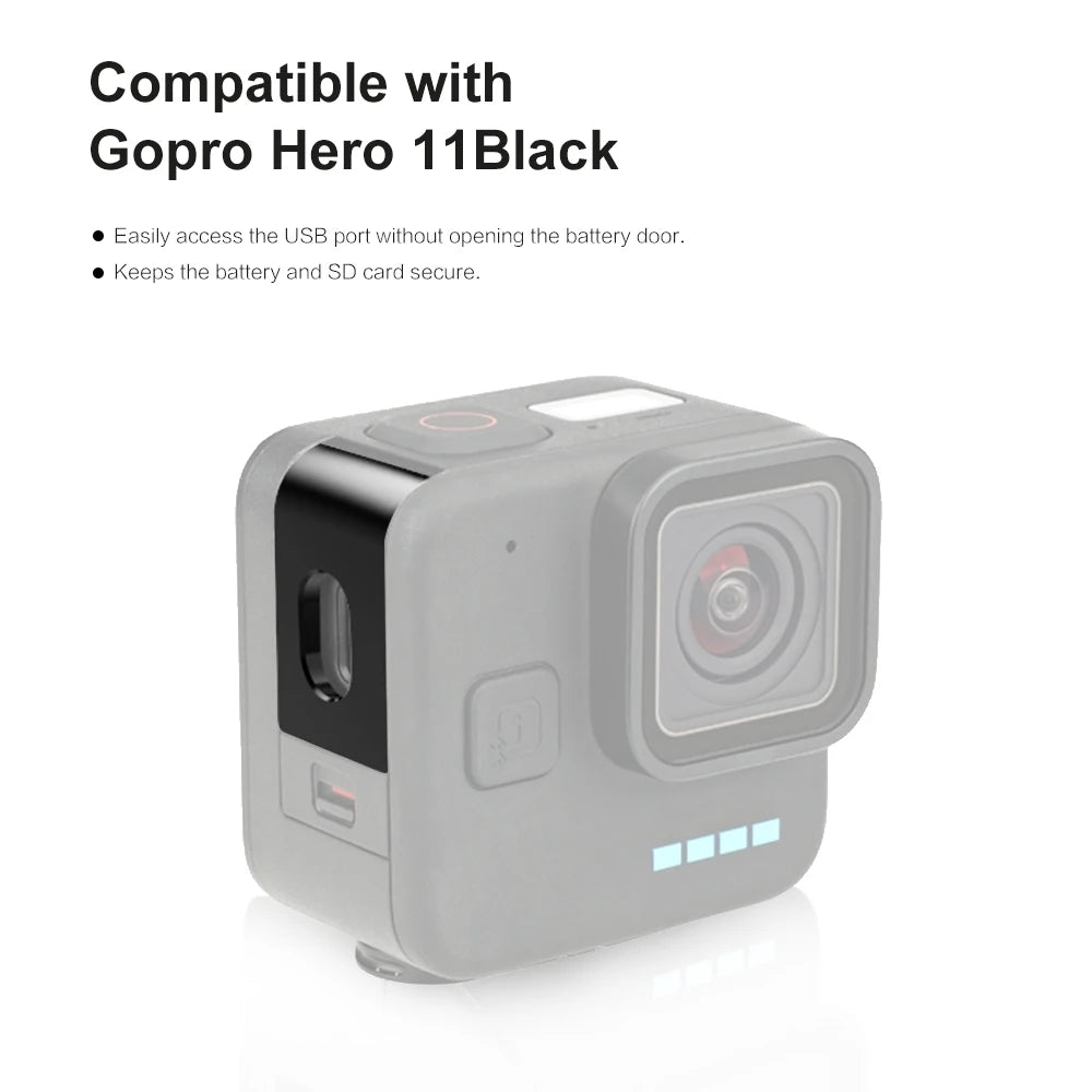 for GoPro Hero11 Black Mini Metal Battery Side Interface Cover for GoPro Sports Action Cameras Accessories