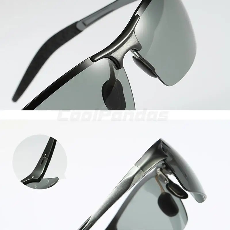 Aluminum Photochromic Polarized UV400 Anti-Glare Driving Sunglasses for Men Women